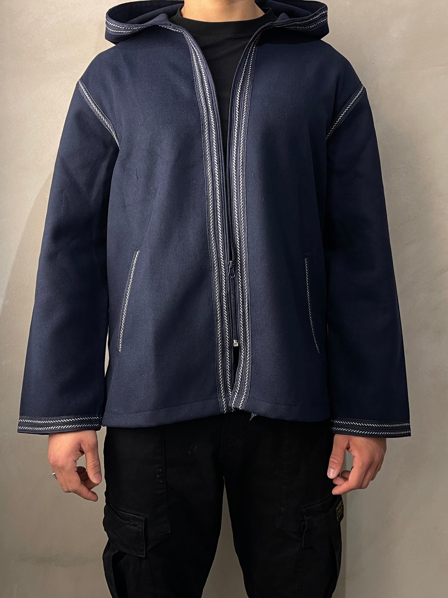 Deep Blue Moroccan Hoodie