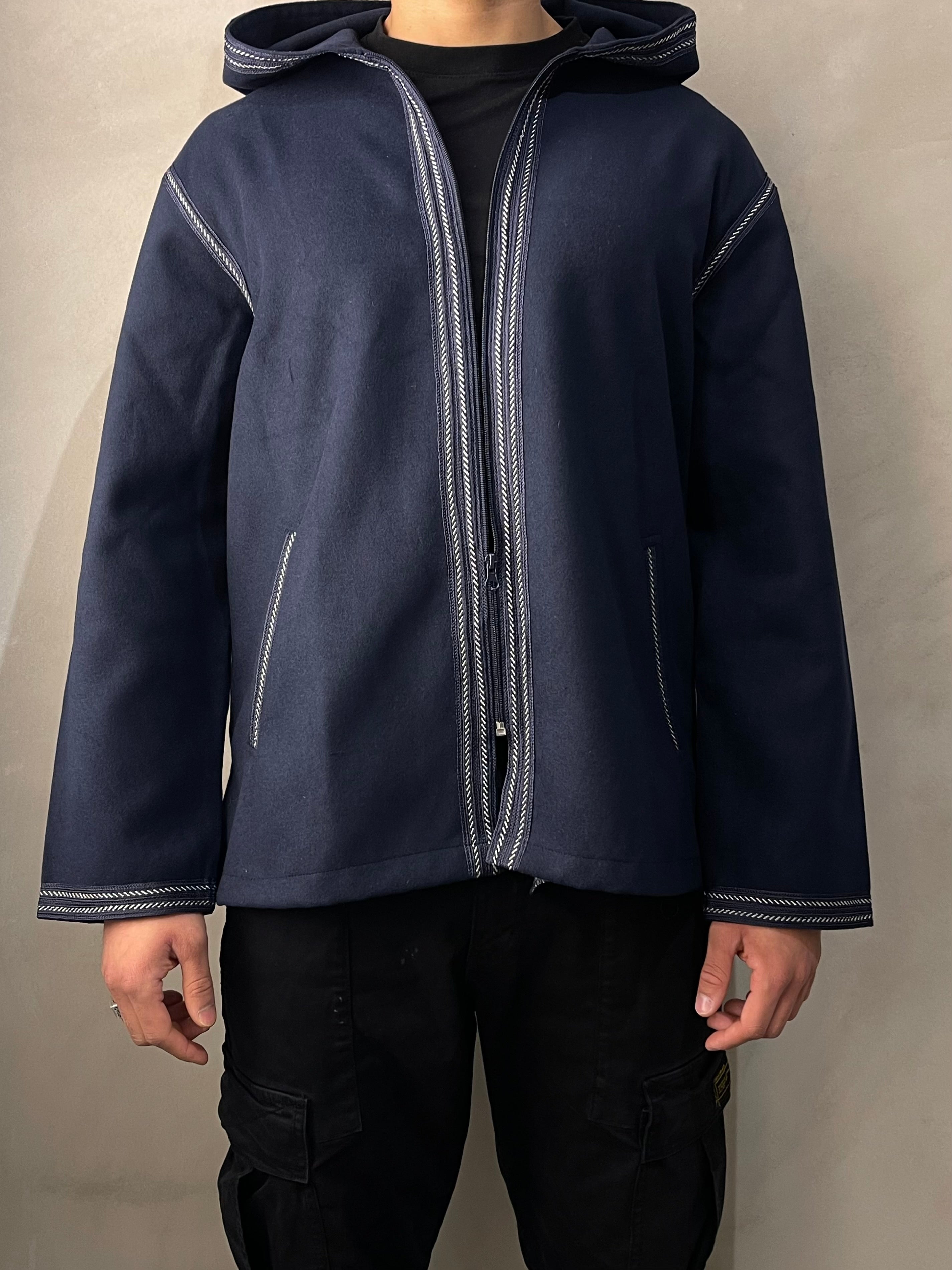 Deep Blue Cashmere Hoodie