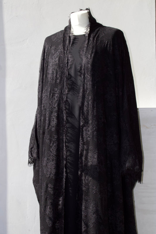 Midnight Full Lace Abaya