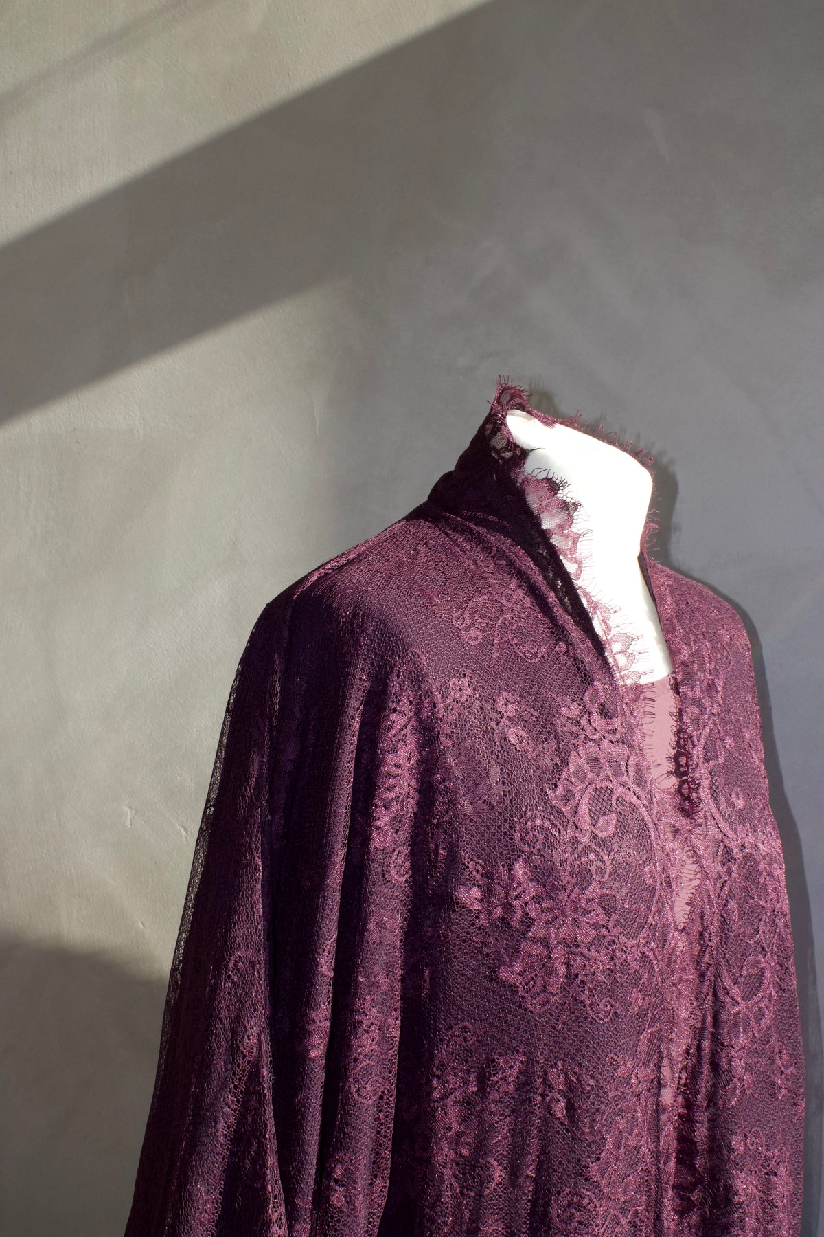 Plum Full Lace Abaya