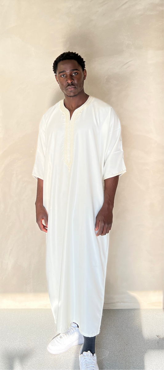 White Moroccan Thobe