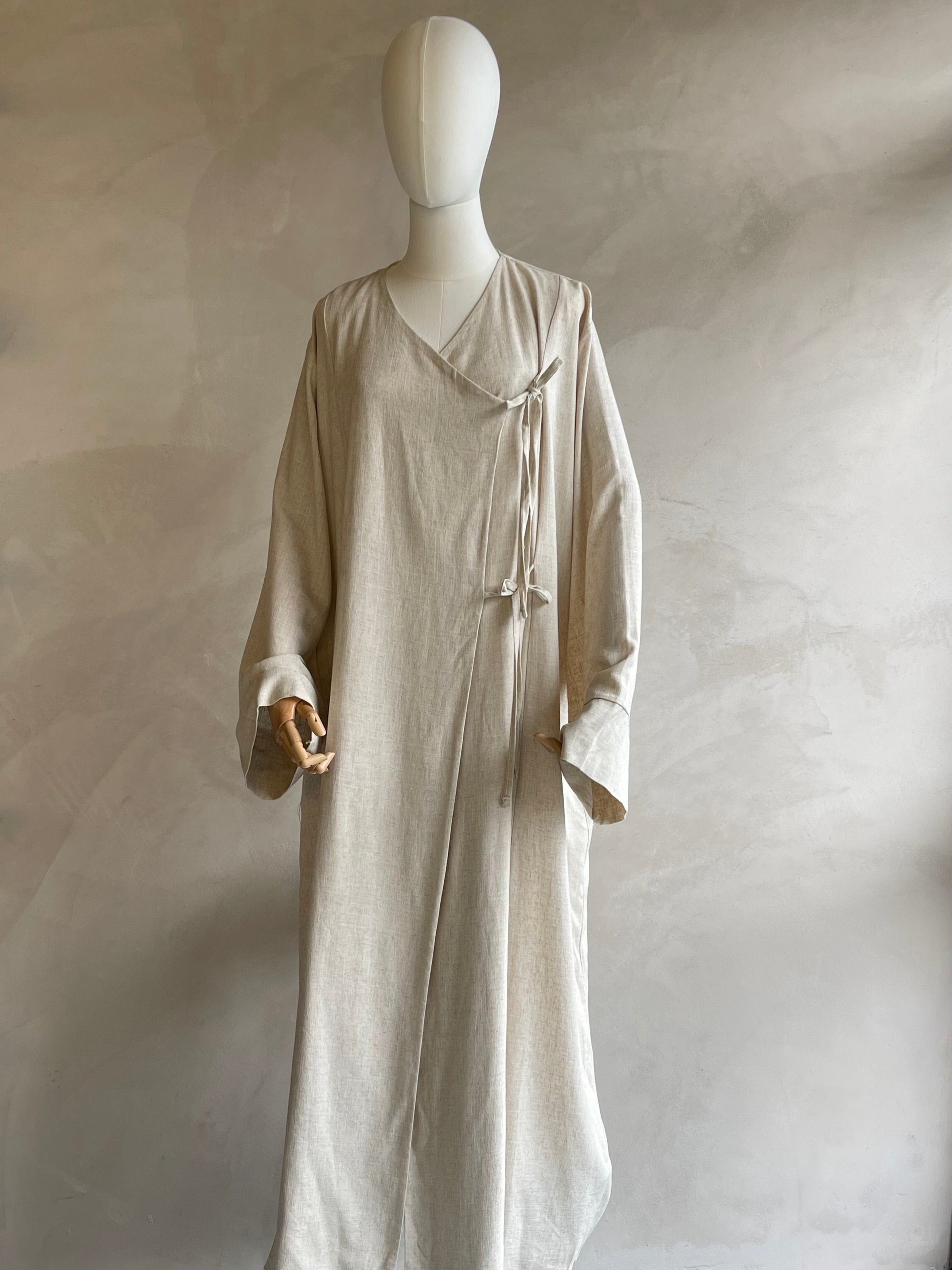 Oat Wrap Tie Abaya
