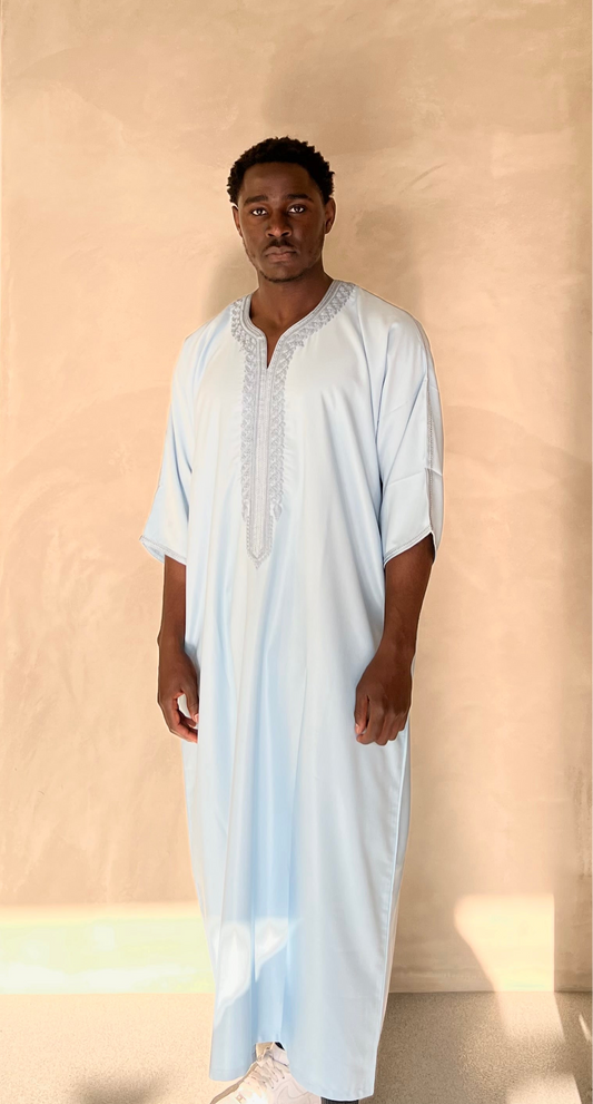Sky Blue Moroccan Thobe