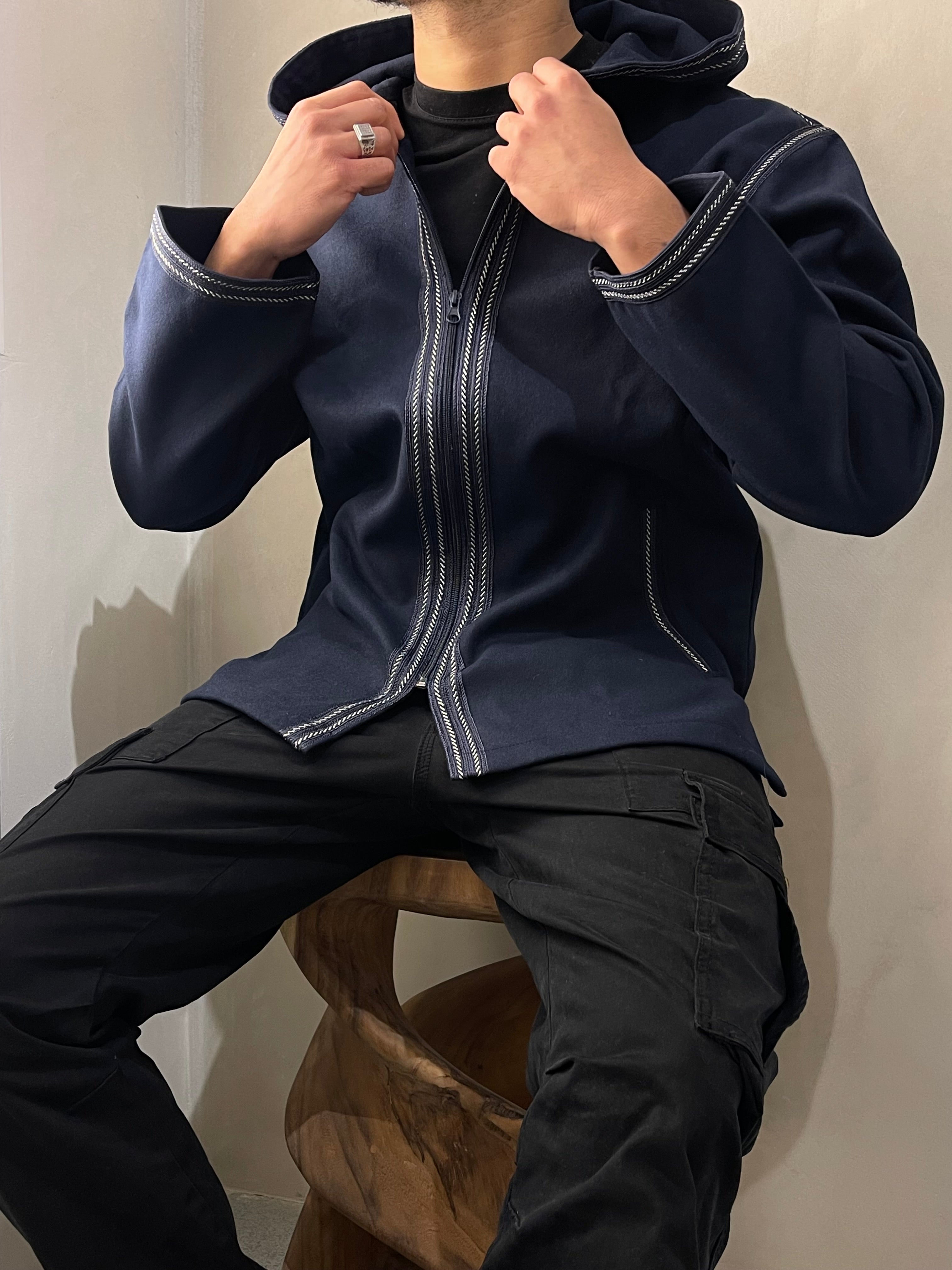 Deep Blue Cashmere Hoodie