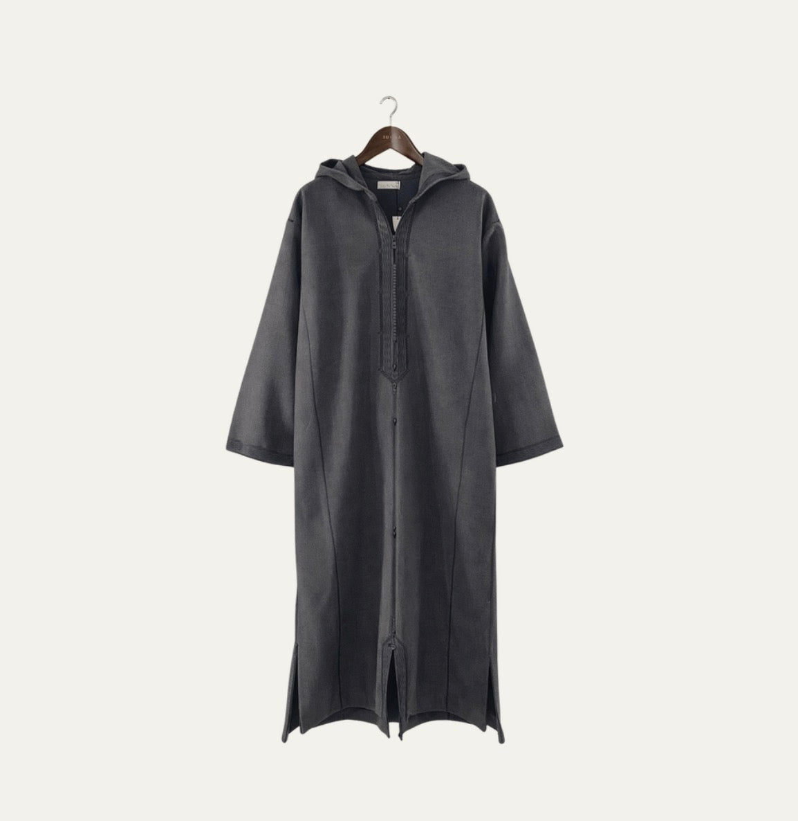 Stone Moroccan Hooded Thobe