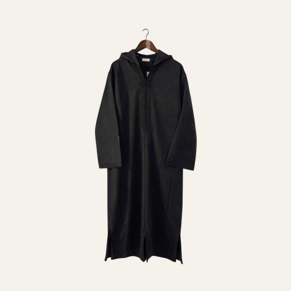 Coal Moroccan Hooded Thobe