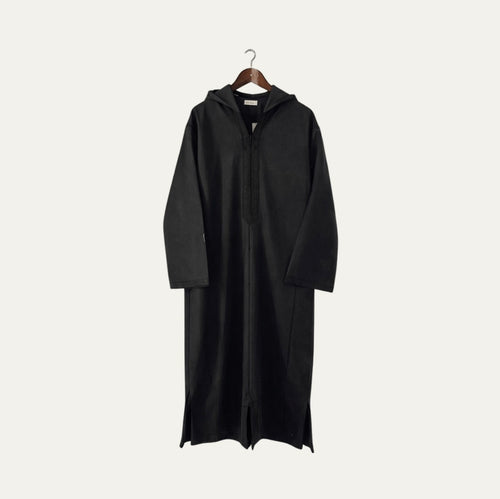 Coal Moroccan Hooded Thobe