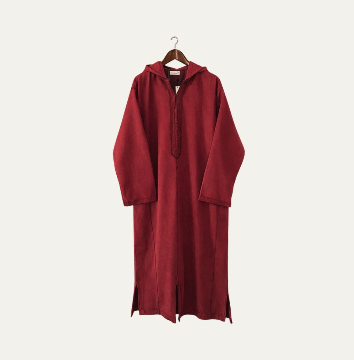Muted Red Moroccan Hooded Thobe