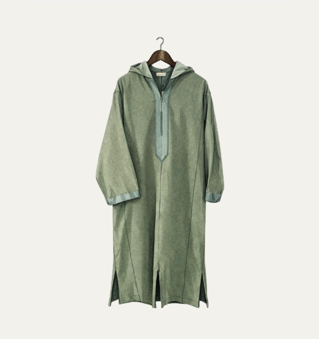 Sage Moroccan Hooded Thobe