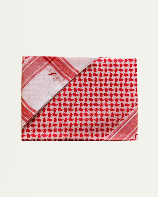 Classic Saudi Red & White Shemagh