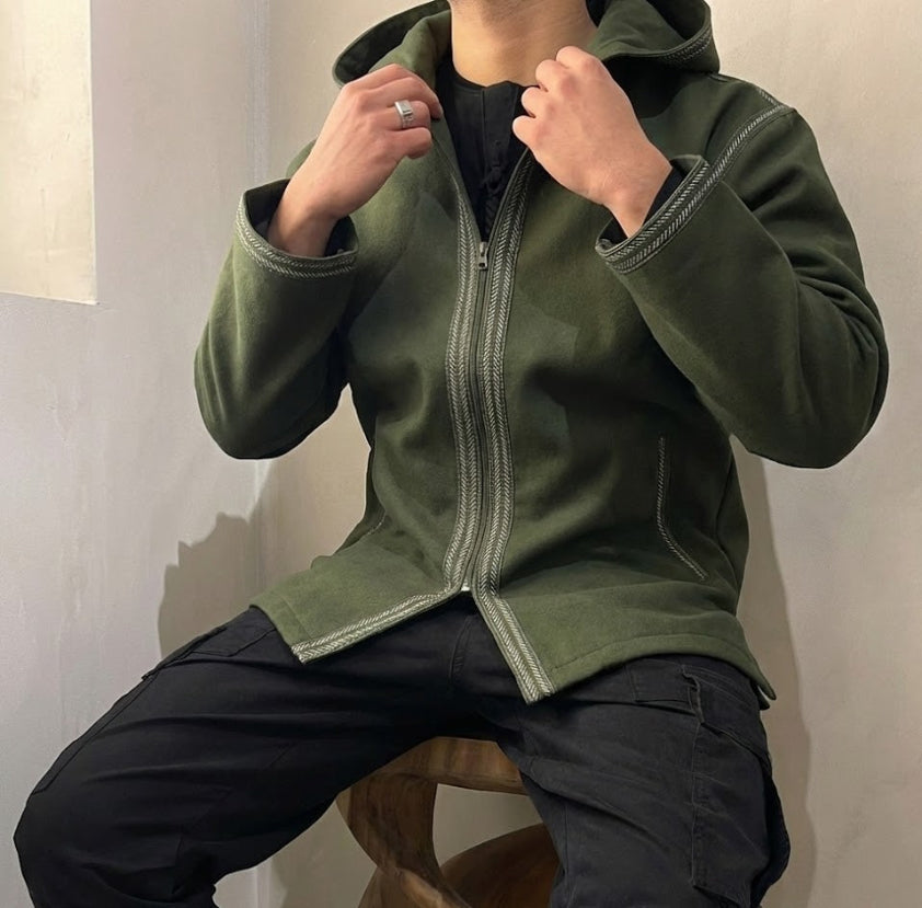 Khaki Cashmere Hoodie